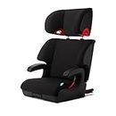 Clek Oobr High Back Booster Seat with Adjustable Headrest, Reclining Design, Latch System, and Retardant-Free Fabric, Railroad