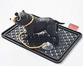 WolkomHome Resin Dog Figurine with Mat, Black, Set of 1