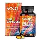 SOOL CBD Gel Capsules 1500mg 30pcs | 50mg CBD per Capsule | Broad Spectrum CBD Capsules High Strength | Relax - Recover - Revive