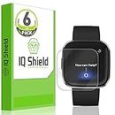IQShield Screen Protector Compatible with Fitbit Versa 2 (6-Pack) Anti-Bubble Clear Film