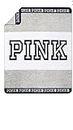 Victoria's Secret pink cozy soft blanket gray / white / black 2016