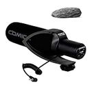 COMICA CVM-V30 Pro Kamera Richtmikrofon Shotgun Video Supernierenmikrofon für Canon Nikon Sony Panasonic DSLR Kamera mit 3,5 mm Klinke (schwarz)