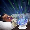 Kixre Star Projector, Starlight Galaxy Bedroom 12 LED & 7 Color Light Night Ocean Wave Projector, Adults Toddler Bluetooth Music Timer Sensory Lullaby Room Led Starry Ceiling Lights Lamp Remote