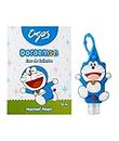 Doraemon Eau De Toilette - Mischief Magic 50ml & Hand Sanitizer Bag Tag | Bold Aromatic Oriental Woody Fragrance Perfume | Keychain Type Silicone Case With 30ml Sanitizer | Gift For Boys & Girls