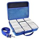 PAIYULE Large Football Card Game Case Storage Holder for 2500+ Cards, Fits for Main Card for C. A. H, Baseball Basketball Sport Card Box for PM TCG, for TMG,and More Card Games-(Bag Only), Blue, 1