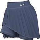 Nike W Nkct DF Advtg Skirt PLTD Gonna, Diffused Blu/Bianco, L Donna