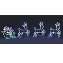 Large Christmas Outdoor Decoration Rope Light Santa Sleigh Reindeer 2.5m