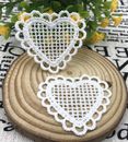 20pcs Cotton grid Heart-shaped DIY handmade clothing accessories decoration
