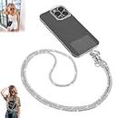 BRAINLE Diamond Charm Phone Lanyard - Crossbody Sling, Mobile Chain, Hands-Free Strap Holder, Compatible with iPhone & Most Smartphones, Hanging Neck Accessories