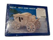 Harbor Freight Tools Wooden Model Kit Buck Horn Wagon Building Toy