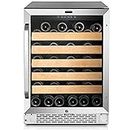 Whynter BWR-541STS 24" Built-in 54 Bottle Wine Refrigerator Cooler, Stainless Steel, One Size, Silver