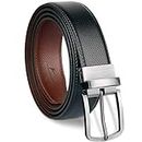 CLUB SPUNKY Reversible PU-Leather (Vegan) belt for men stylish branded, Black & Brown Color ||DIAMOND TEXTURE