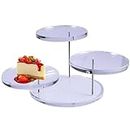 Fituenly Affichage Acrylique À 3 Niveaux Rouser Rouser Stand Clear Cupcake Stands Retail Counter for Dessert Perfume Organizer Holder