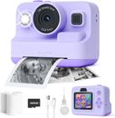 Instant Print Camera for Kids,2.4 Inch Screen Kids Instant Cameras, Christmas Bi