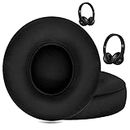 Professional Headphone Replacement Ear Pads for Beats Solo 2 & 3 Wireless ON-Ear Headphones | Does NOT Fit Beats Studio, Enhanced Foam, Luxurious PU Leather QOQOON Preminum Ear Pads Cushions (Black)