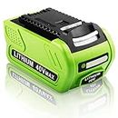 DTK 2.5Ah Li-ION de Remplacement Batterie pour GreenWorks 40V G-Max Batterie, Convient pour GreenWorks Batterie 40V Model 29727 29252 20202 22262 25312 25322 20642 22272 27062 21242 (Pas pour Gen 1)
