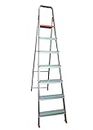 Venus Heavy Duty 8 Step Multipurpose Foldable Aluminium Step Ladder | Slip-Resistant Anti Skid Steps | Wide Platform with Long Durability | Portable Extra Strong Ladder for Home and Kitchen (8 Feet)