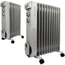 Oil Filled RADIATOR Heater 2.5Kw Portable Electric Oil Space Heater & Thermostat