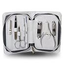 Rui Smiths Pro Stainless Steel 8-Piece Manicure Kit For Home And Salon With Professional Precision Cuticle Nipper And Metal Pusher Style No. 105