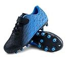 JABASIC Vc018-schwarz/Blau-33 Chaussures de Football, Noir/Bleu, 33 EU