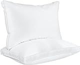Utopia Bedding Bed Pillows for Sleeping Queen Size 2 Pack (White Hem), Hotel Quality Cooling Gusseted Pillow for Side, Back and Stomach Sleepers