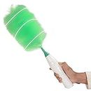 Akiba Store Creative Hand-Held, Sward Dust Electric Feather Spin Home Duster, Green. Electronic Motorised Cleaning Brush Set