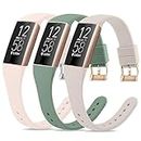 [3 Pack] Slim Bands forFitbit Charge 4 Bands & Fitbit Charge 3 Bands Women/Men, Soft Silicone Slim Thin Narrow Sport Wristband for Fitbit Charge 4 / Fitbit Charge 3 / Charge 3 SE