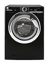 Hoover H3WS4105TACBE-80 10kg 1400rpm Freestanding Washing Machine, WIFI Connected, Steam, Black with Chrome door