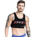 IYUNYI Men's Neoprene Brace Vest Chest Support Strap Protective Gear Fitness Sports Injury Prevention and Recovery (M)