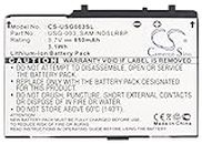 CS Cameron Sino 3.7V 850mAh Li-ion Replacement Battery for Game Console Nintendo DS, DS Lite, C/USG-A-BP-EUR SAM-NDSLRBP USG-001 USG-003