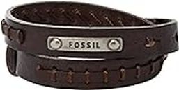 Fossil Bracelet Pour Homme Vintage Casual, Double Wrap Longueur Totale : 480mm Bracelet En Cuir Marron, JF87354040