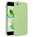 LOXXO® Silicon Back Cover for iPhone 6 Plus / 6s Plus with Microfiber Cushioning (Silicone | Matcha Green | Solid)