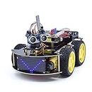 KEYETSUDIO 4WD Smart Coding Robot Car Kit for Arduino, Arduino Starter Kit, DIY Electronic Kit for Adult Teen, 15+, Programmable Robotic Project