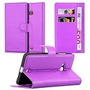 Cadorabo Book Case Compatible with Nokia Lumia 540 in Pastel Purple - with Magnetic Closure, Stand Function and Card Slot - Wallet Etui Cover Pouch PU Leather Flip