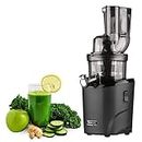Kuvings REVO830 Black Luxury Cold Press Whole Slow Juicer (2023 New Launch), World's First Juicer with Patented Automatic-Cutting Auger to reduce juicing time, 12 Years Manufactuer Warranty, 240W