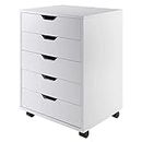 Winsome 10519 Halifax 5-Drawer Composite Wood Cabinet, White