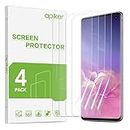 apiker Film Protection Écran Compatible avec Samsung Galaxy S10(6,1 Pouces), Film Souple pour Samsung Glaxy S10 [4 Pack] Transparent HD, Haute Sensibilité Tactile, Couverture Maximale