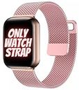 PEFKO PSS06 Metal Magnetic Milanese Loop Watch Straps Compatible With Apple iWatch Strap, For Watch Series 8 7 6 5 4 3 2 SE 【 👉 Only Metal Strap for Apple iWatch ⌚ Watch NOT Included 】 (38MM 40MM 41MM, ROSE PINK)