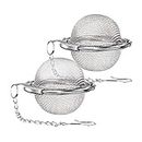 Tea Filter - BabyElf Stainless Steel Tea Infuser - Tea Strainer for Loose Leaf Tea with Extra Fine Mesh, 1.8inch / 4.5cm Tea Filter fits Standard Cups, Mugs and Teapots (Pack of 2)