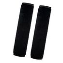 2 Pack Universal Soft and Comfortable Car Seat Belt Pads Harness Pads Pram Strap Covers Backpack Shoulder Pad Automotive Seat Belt Cushion Pad Cover for Kids and Adults - Black