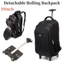 Travel Laptop Backpack with Wheels Waterproof Business Luggage Trolley Backpack