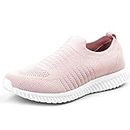 Akk Womens Athletic Shoes Lightweight - Memory Foam Slip On Sneakers Pink