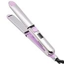 Rozamor Professional Flat Iron Hair Straightener, Titanium Hair Straightening, Ionic Fast Heating Hair Tools, Purple 2 in 1 Dual Voltage Hair Straightener Curler for All Hairstyles