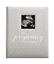 Kate & Milo Gray and White Polka Dot Pregnancy Journal, Keepsake Pregnancy Memory Book with Sonogram Photo, First Through Third Trimester Pregnancy Milestone Tracker, Gray