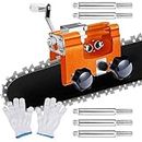 Chainsaw Sharpener, Handheld Chainsaw Sharpening Tool Jig Set, Portable Hand-Cranked Quick Sharpening Precision Chain Saw Sharpener Kit for All Kinds of Chain Saws and Electric Saw