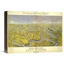 Global Gallery Kentucky & Tennessee, 1861 by John Bachmann Graphic Art on Wrapped Canvas Metal in Gray/Green | 30 H x 40 W x 1.5 D in | Wayfair