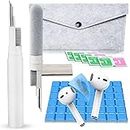 Cleaner Kit Compatible with Airpods, Earbuds Cleaning kit for Airpods Pro 1 2 3,Cleaning Pen with Brush for Bluetooth Earbuds Cleaner,Cellphones, Wireless Earphones,Laptop, Camera (White)