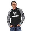 NFL Oakland Raiders Men's Pullover Hoodie, Black/Silver, Small