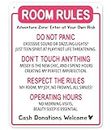 Funny Room Rules Sign - Cute Room Decor for Teen Girls Bedroom, Pink Preppy Room Decorations, Cute Teenage Door Sign & Fun Gifts for Birthday and Holidays (Room Rules)…