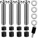 M8 Screws for Samsung TV M8 x 45mm, Pitch 1.25mm TV Mounting Bolts Screws with 25mm Long Spacers Work with Samsung 50" 55" 60" 65" 70" 75" 82" TV